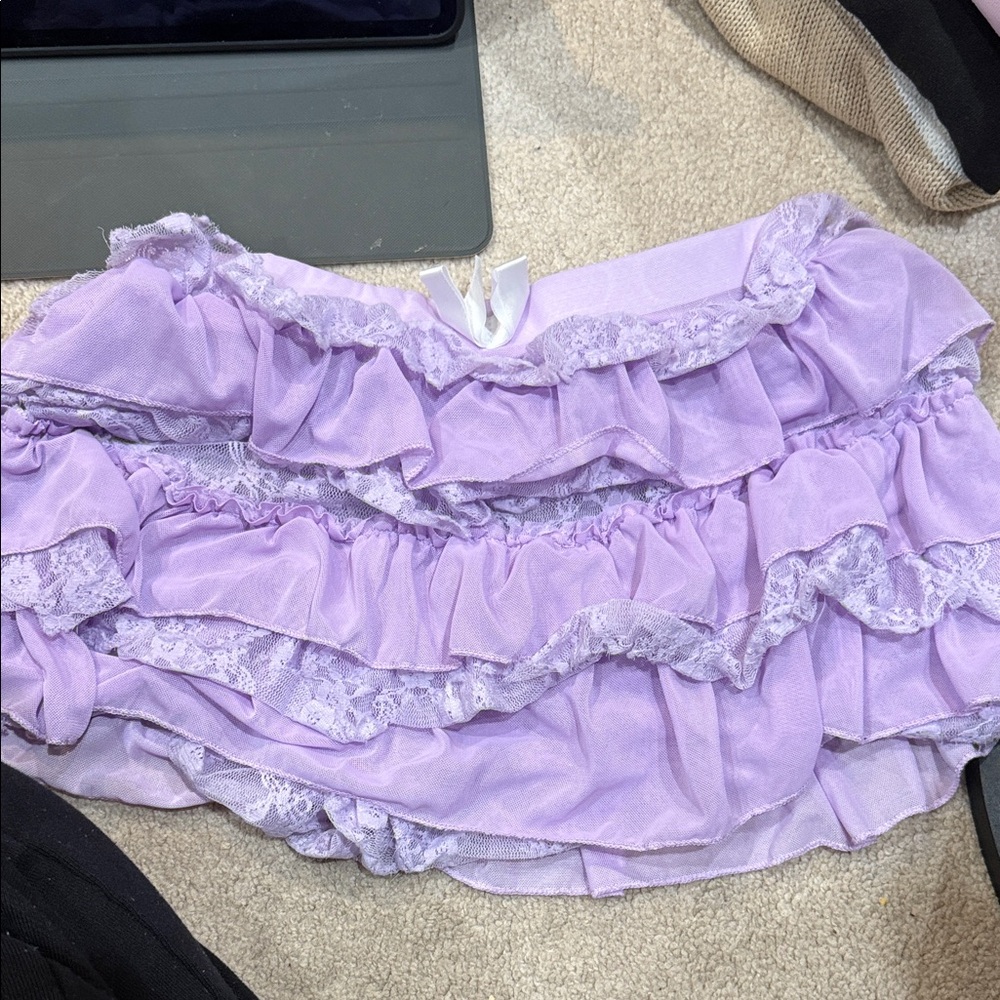 Lavender Ruffled Women's Skort